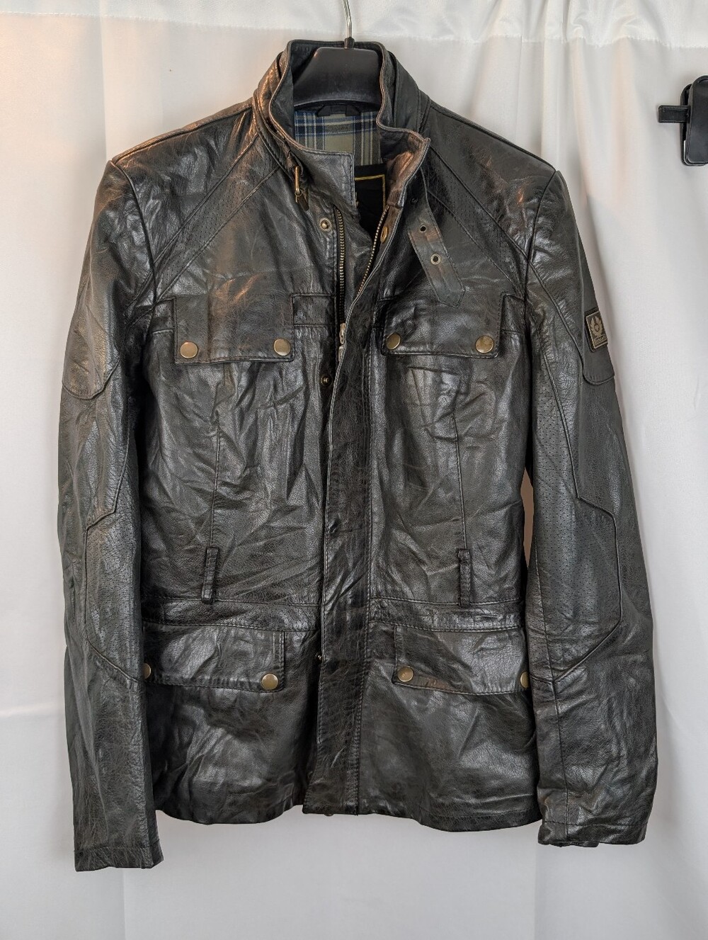 Men's Black Leather Field Jacket